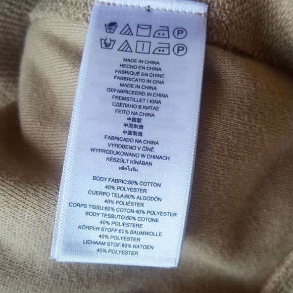 SOLD!! MICHAEL KORS Gold Cropped Sweatshirt - Size Large - Picture 7 of 7